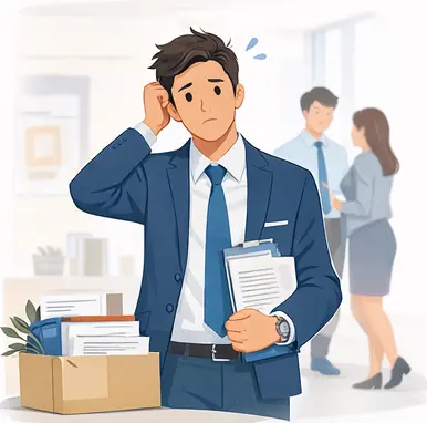 早期離職のイラスト