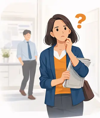 社員の声が見えないイラスト