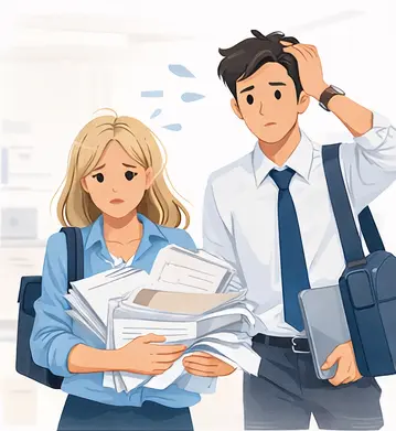 人事不在のイラスト