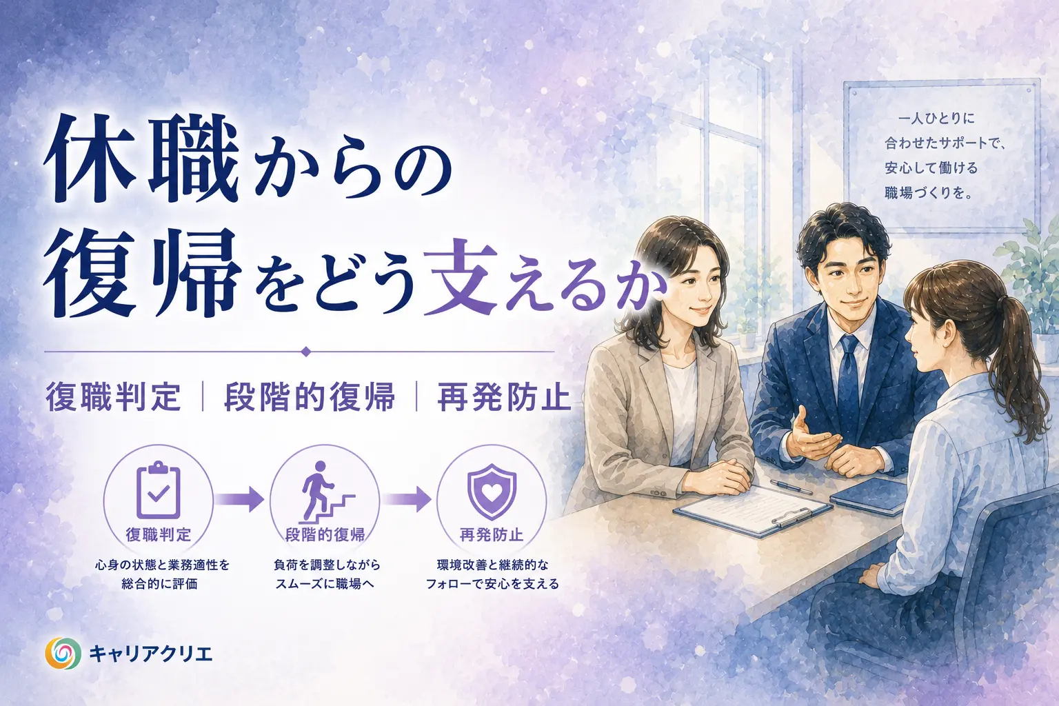 社員がメンタル不調で休職——中小企業の復帰支援はどう進めるか