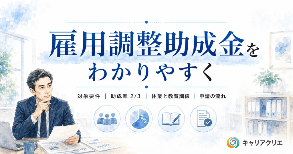 雇用調整助成金とは？2026年度の要件と申請の流れをわかりやすく解説