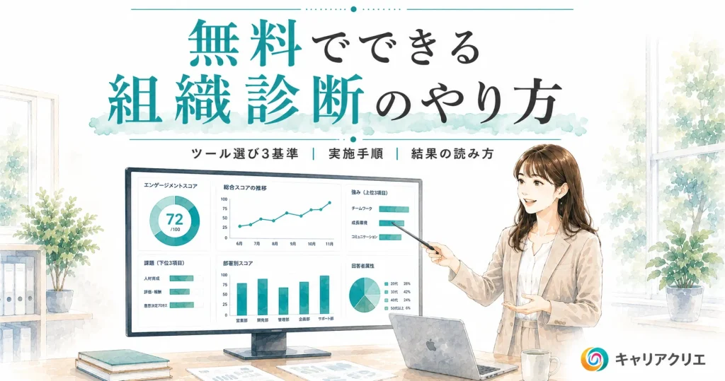 無料でできる組織診断のやり方｜ツールの選び方と結果の活かし方