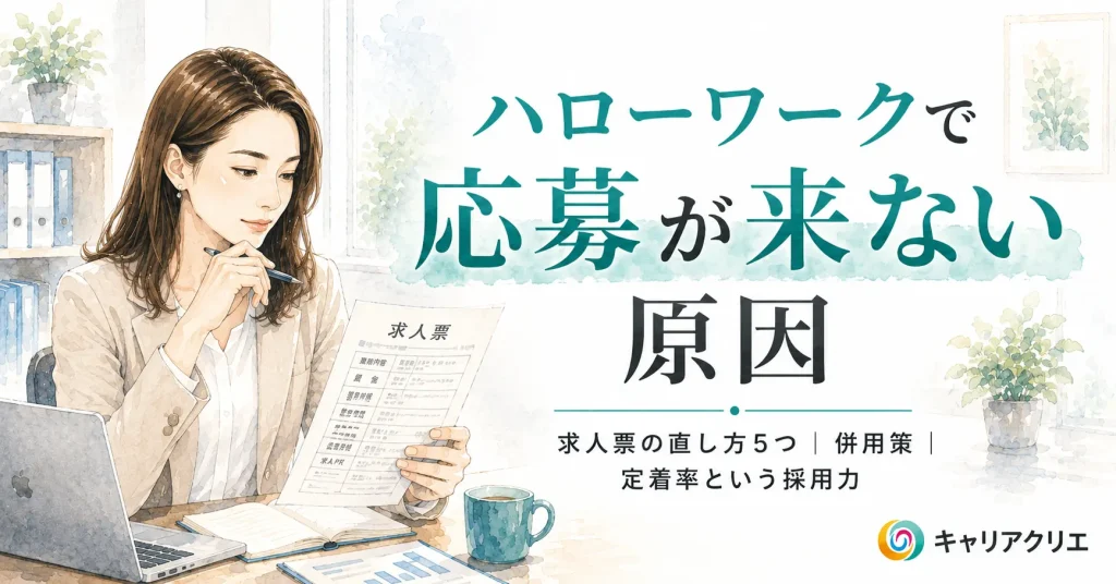 ハローワークで応募が来ない原因｜求人票の直し方と限界
