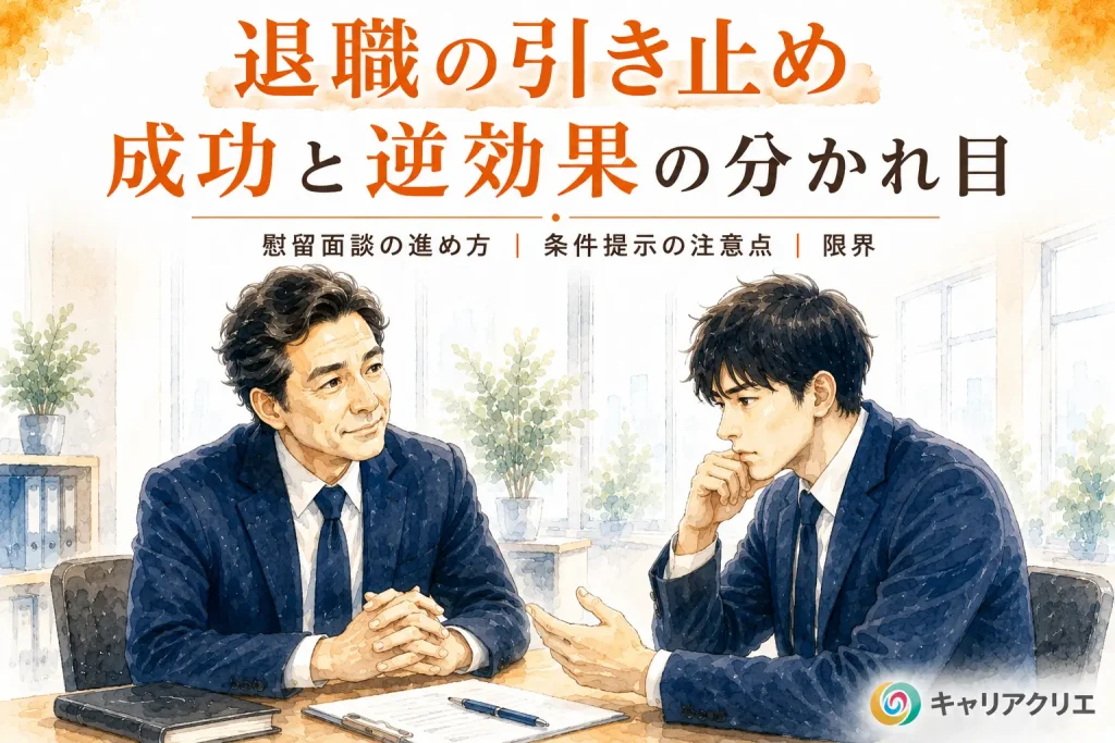 退職の引き止めは何が成功を分けるか｜慰留面談の進め方と限界