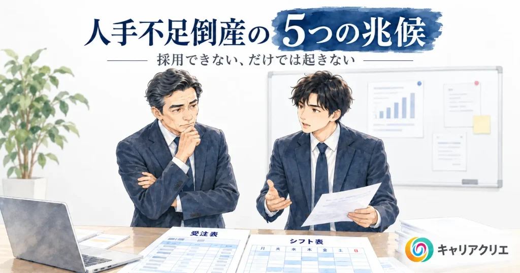 人手不足倒産はなぜ起きるのか｜中小企業が今チェックすべき5つの兆候